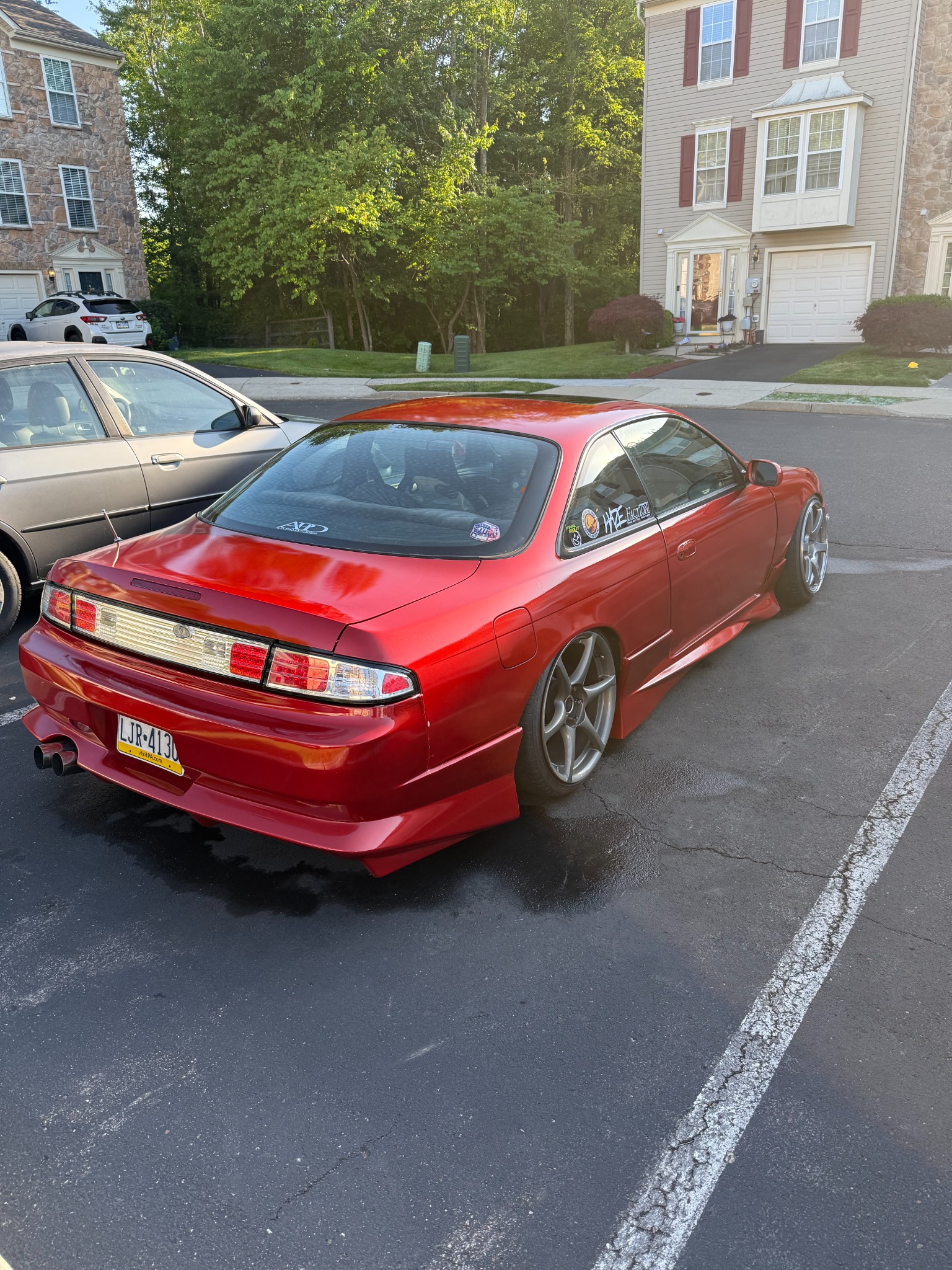Red coupe detailed